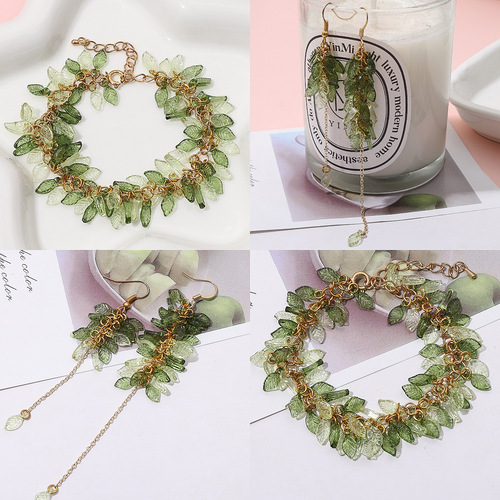 Acrylic Mini Tree Leaf Beads DIY Handmade Necklace Bracelet Earrings Bead Accessories