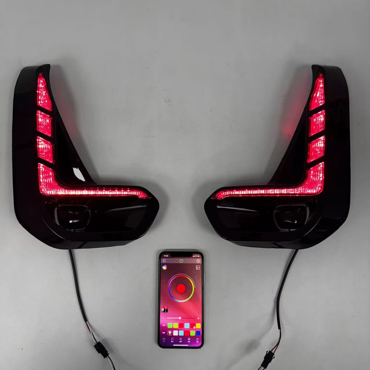 Suitable for Toyota 20 Hilux Low-Profile Fog Lamp Modified Front Led Daytime Running Light Rgb Mobile Phone Control Version