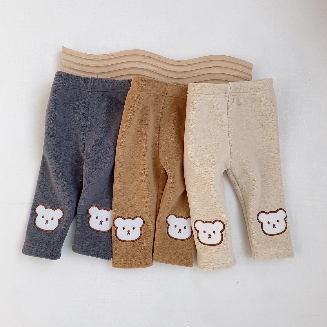 Polainas de invierno para niños ropa de invierno para bebés polainas forradas de lana olímpica pantalones engrosados para bebés pantalones calientes para bebés