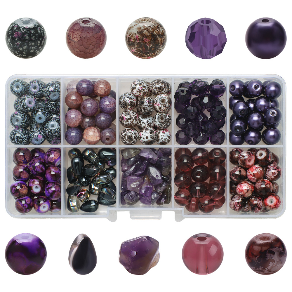 185g Weight Beads Jewelry Making Type Diameter 8mm Jewelry Making Size DIY Jewelry Accessories Classification 1 Set Quantity Glass Material Irregular, Round Pattern Plating Design Simple Style Style 1 Set Diameter 8mm Glass Irregular Round DIY Jewelry Accessories Beads 29