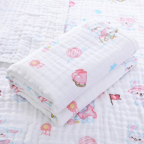 A gauze children's quilt, children's bubble quilt, four-layer cotton gauze bath towel