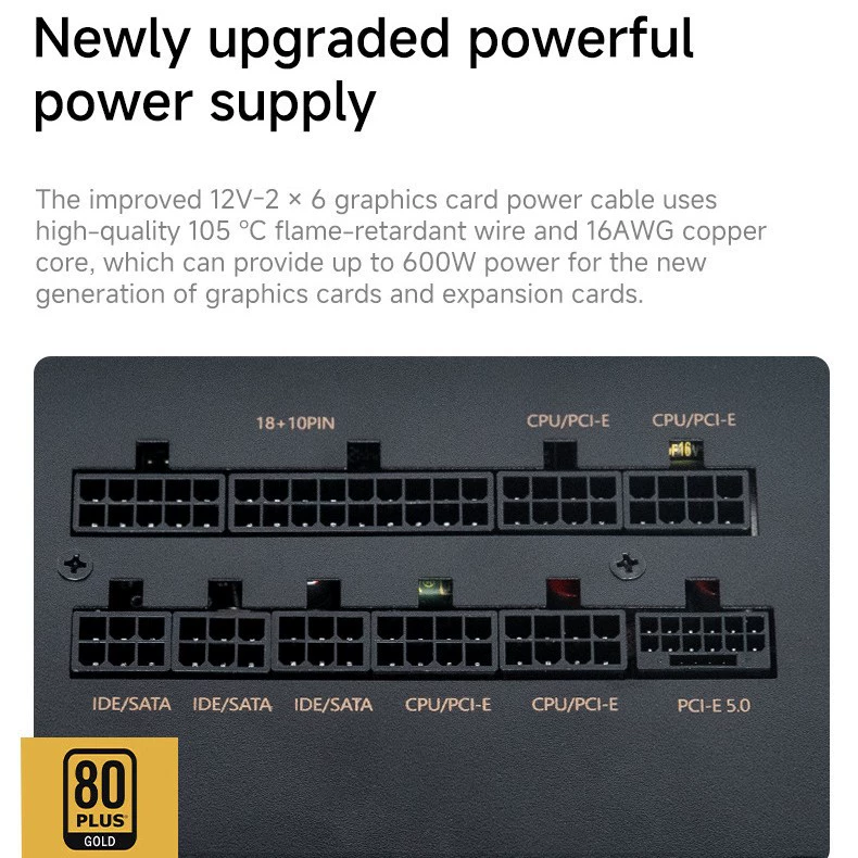 «Джунглевый леопард» блок питания для ноутбука, 80Plus, 1000W