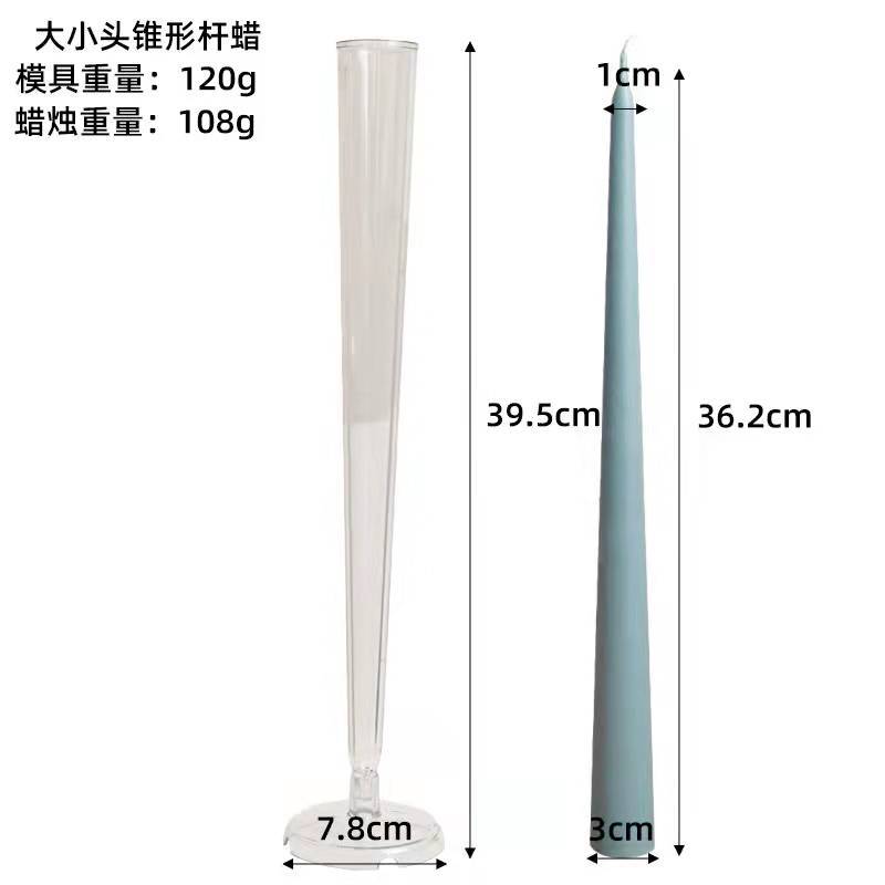 Xiongwei DIY hecho a mano cilíndrico en punta superior aromaterapia Varilla vela cena ligera vela molde de plástico de la cera molde de la vela