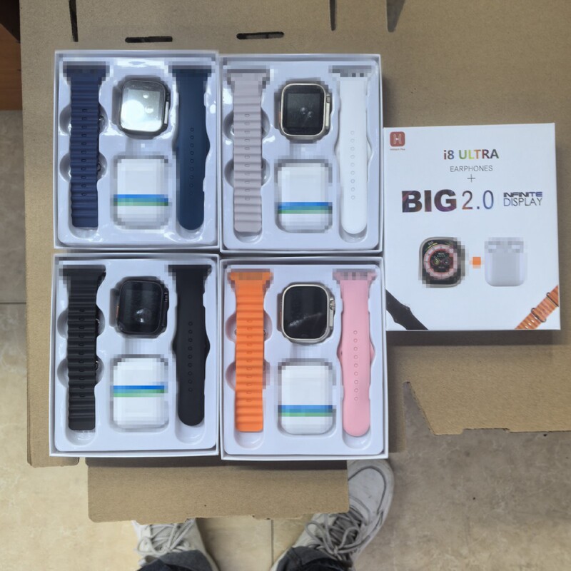 I8 Ultra3 S10 Smart Watch Bluetooth Phone + Headset Dual Strap 2in1 Sports Blood Oxygen Health Monitor
