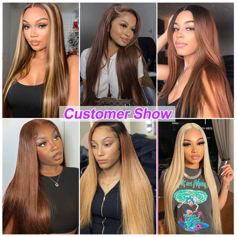 纯色渐变色ombre straight真人发发帘human hair bundles直发色发|undefined