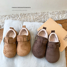 韩版儿童勃肯鞋2025秋冬女童棉鞋二棉加绒男童豆豆鞋保暖宝宝童鞋