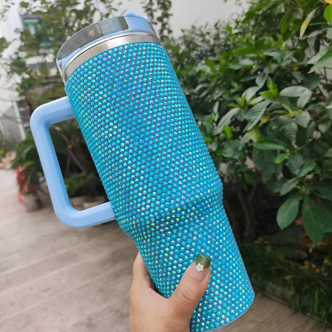 Taza de automóvil transfronteriza de 40oz con mango 304 taza de aislamiento frío taza de hielo taza de automóvil transfronteriza de gran capacidad
