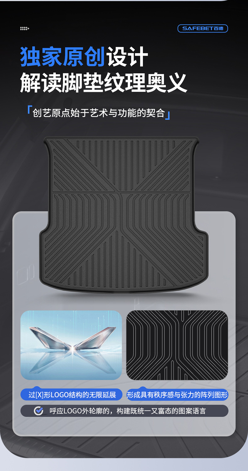 Suitable for Xpeng M03 G6 G7 G9 P7 P7+Gx L03 Special Tpe Car Trunk Mat