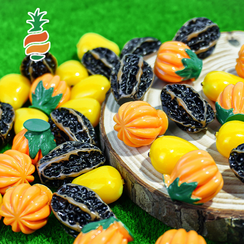 Fruit bricolaje Fruit Food Play Cream Carcasa para teléfono móvil Llavero Colgante Simulación Accesorios de resina tridimensional