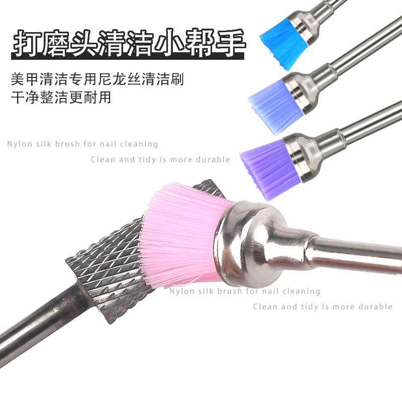Wholesale transfronterizo de uñas cepillo de limpieza de uñas cepillo de polvo de uñas cepillo de limpieza de grietas