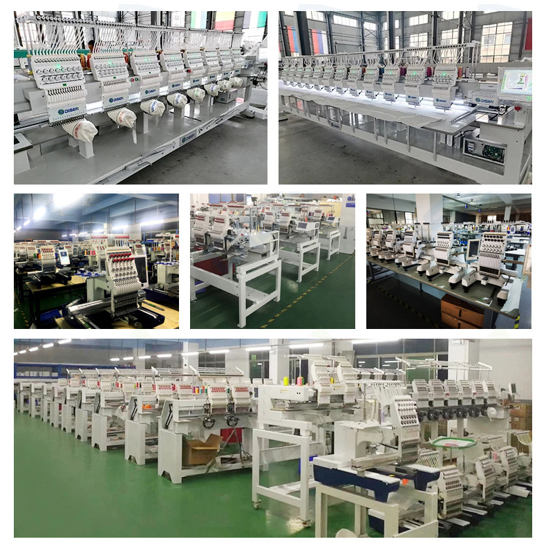 Marca nueva máquina de bordado de computadora de seis cabezas automática 6-cabeza tapa bordado plano máquina de bordado