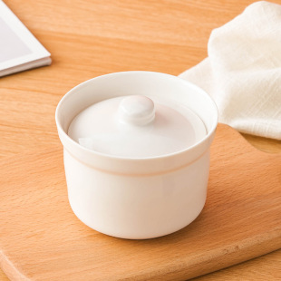 Ceramic Stew Pot for Stewing in Water Household Steamed Vegetables with Lid and Egg Soup Pot Stew Pot Special Steamed Egg Bowl for Soup Small Crock Pot