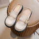 637-3 Baotou Half Slippers Women's Summer Outwear Fashion 2024 New Flat Bottom Casual Lazy Shoes Large Women's Shoes