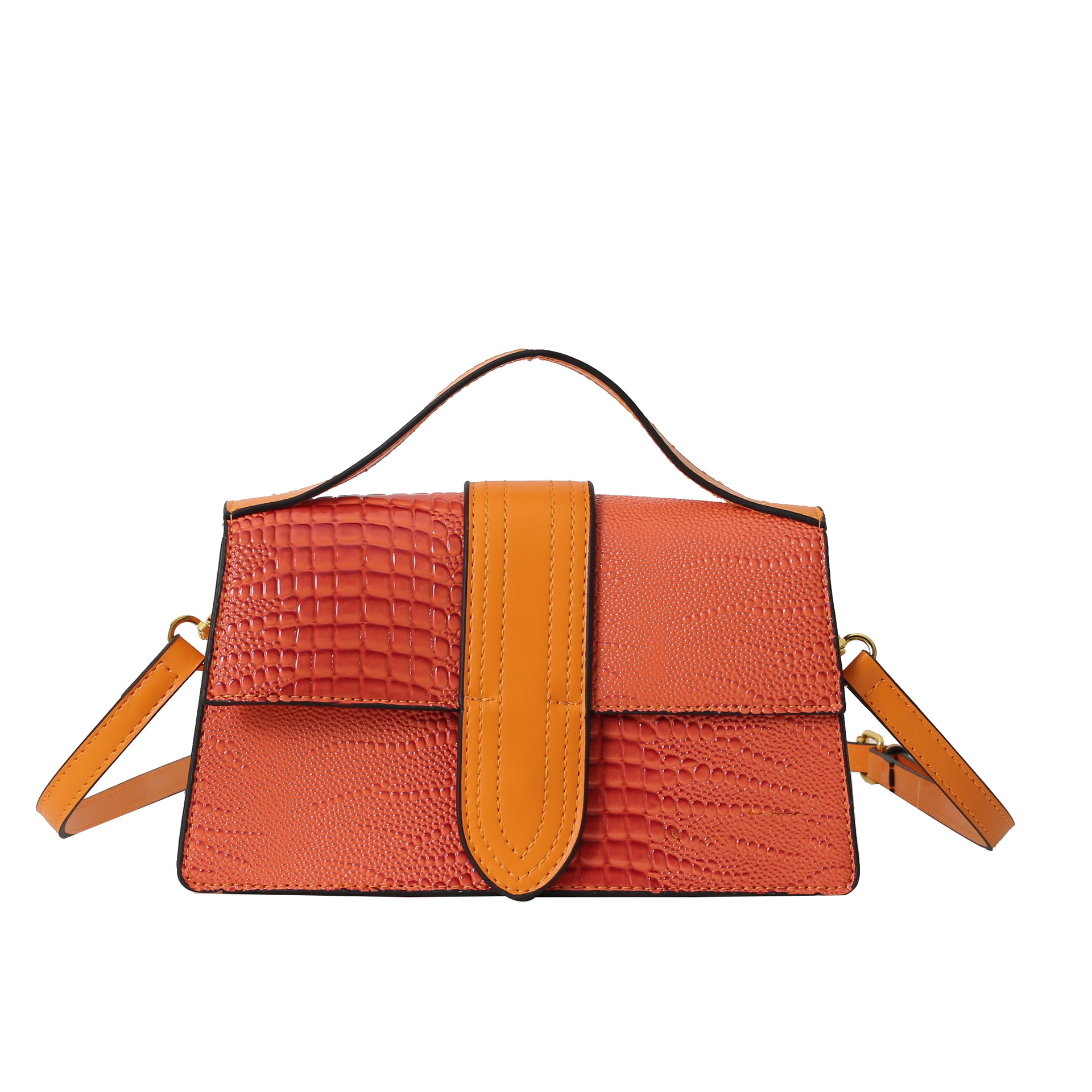 Bolsos transfronterizos para mujer 2025 nuevo bolso de mano con patrón de cocodrilo de alta calidad bolso de mensajero de hombro de viaje de todo fósforo de moda