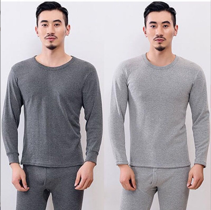 New Spring and Autumn Thermal Underwear Set for Men, Middle-aged and Elderly - Sweater, Pants, and Base Layer