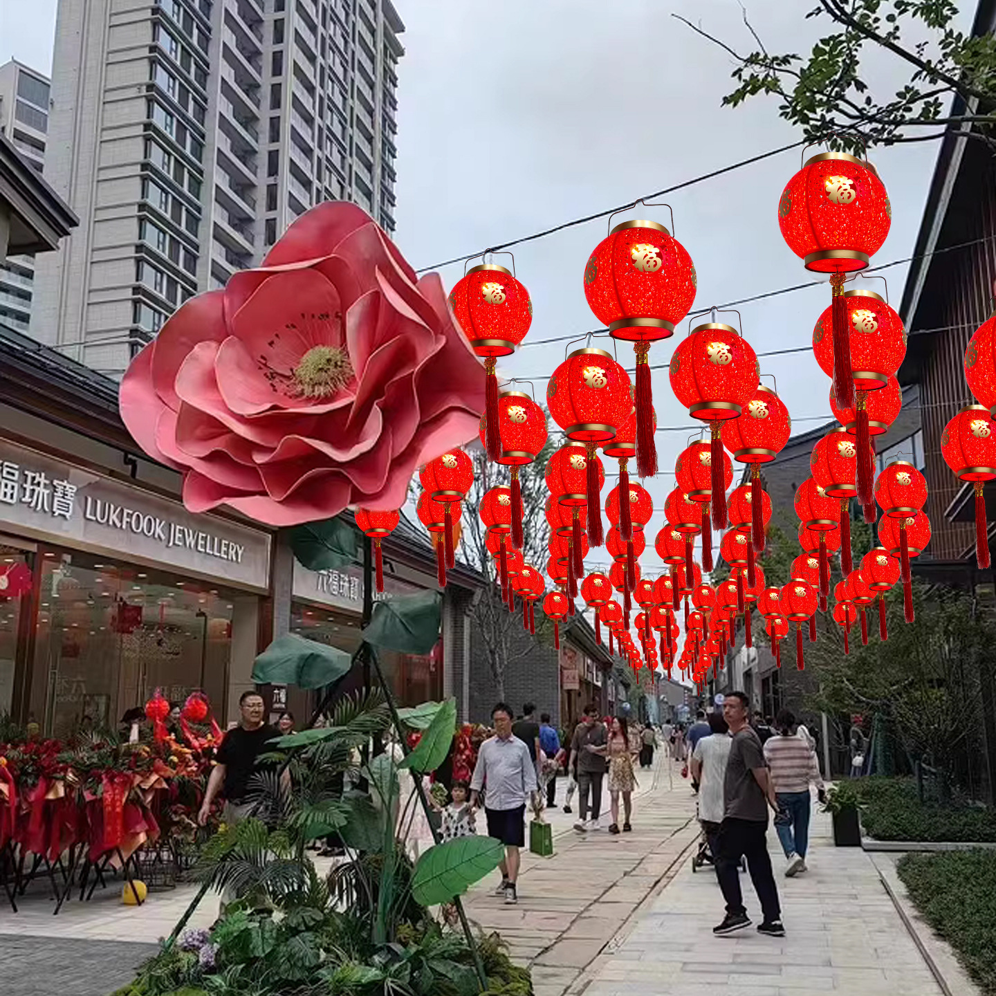 Lámparas solares rojas lámparas de patio al aire libre lámparas LED impermeables festivas bodas colgantes lámparas de noche luces de atmósfera