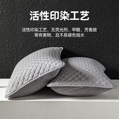 格子批发活性易染工艺枕套夹棉舒适拉链枕套家用睡眠透气内胆套