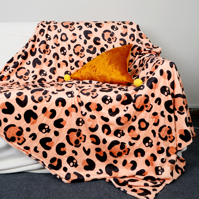 Comercio electrónico transfronterizo Amazon Wish Halloween lana manta espesa doble impresión flange manta