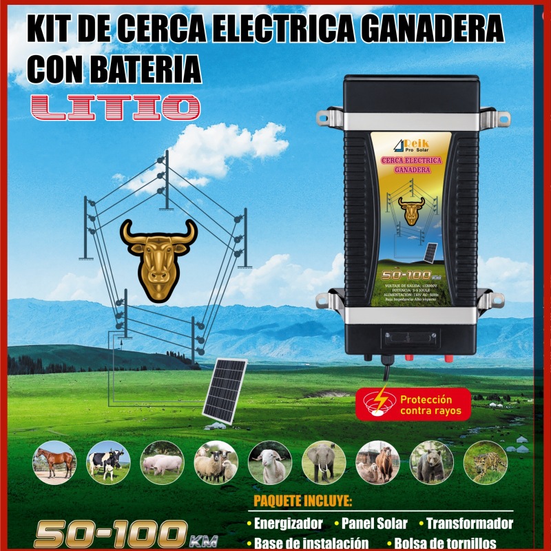 Foreign trade ranch pulse electric fence railing livestock breeding cattle and sheep wild beast high voltage protection grid host
