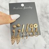 Retro earrings, advanced set, metal jewelry, European style, high-quality style, wholesale