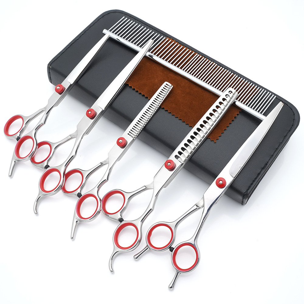 Tijeras de aseo para mascotas, tijeras de corte de pelo de acero inoxidable, tijeras especiales para perros, tijeras de dientes delgadas, tijeras de hueso de pescado, tijeras de corte de pelo de gato