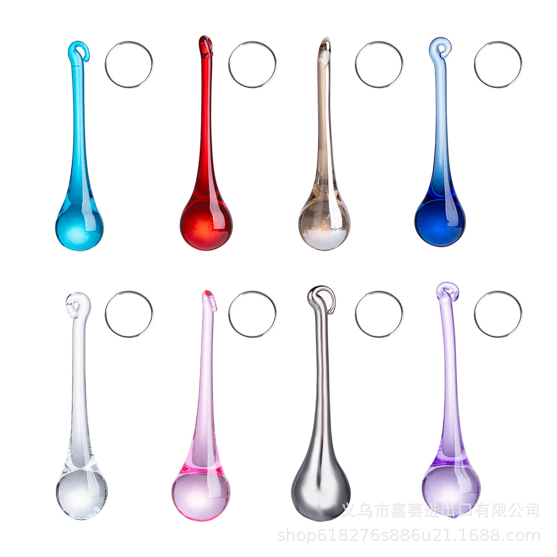 婚庆圣诞装饰品水滴挂坠灯饰配件水晶玻璃挂件跨境货源组合套装