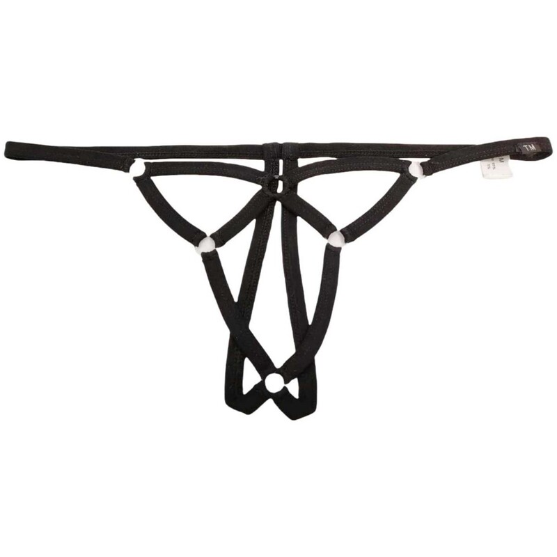 Men's Sexy Non-take-off String Bandage Pants Plastic Transparent Circle Solid Color T-pants Underwear Exhibit T-pants Men's Sexy Non-take-off String Bandage Pants Plastic Transparent Circle Solid Color T-pants Underwear Exhibit T-pants