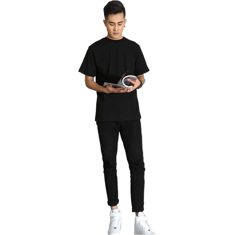 230g Japanese heavy cotton short sleeve T-shirt men's and women's solid color white men's blank shirt Tide brand ins wholesale supply