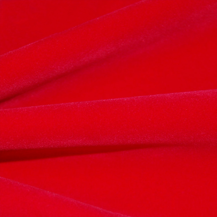 [厂家直销]植绒绒布 针织布底植绒 针织底尼龙毛红色植绒