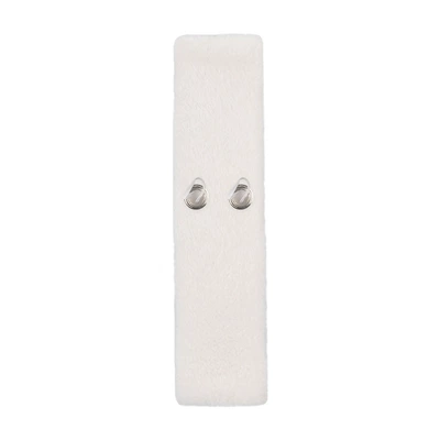 Shoulder Protector with Holes DIY: Seat belt shoulder pad - rabbit-fur-white-with-holes
