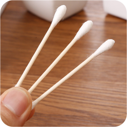 Recommended natural birch cotton swabs sanitary cotton beauty cleansing makeup double-ended cotton swabs 10 packs 30 packs wholesale