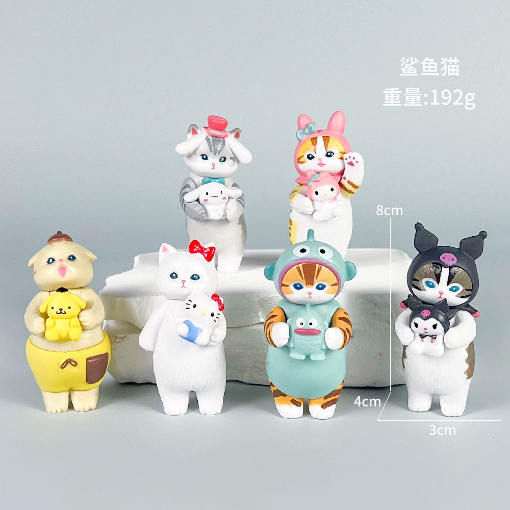 Sanrio Слепой предсказания партии Kuromi Melati Wolberry Killer Anime Doll Model Play Tide Play