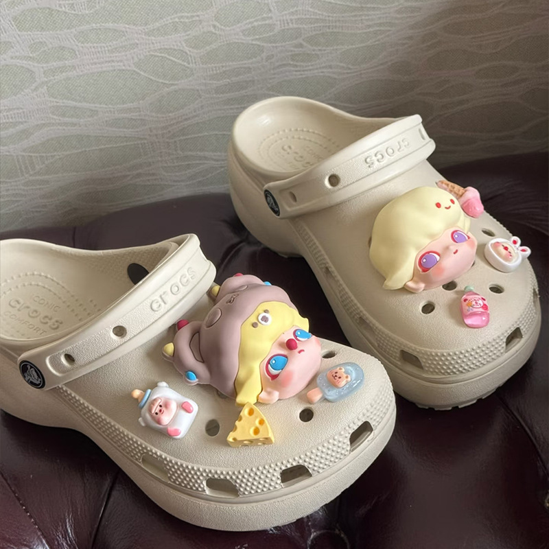 かわいいバブル下駄花漫画アクセサリー diy 靴バックル取り外し可能な立体アクセサリーハイエンド多用途靴花|undefined