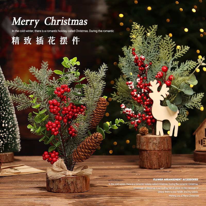 Nuevo mini árbol de Navidad doméstico diy decoración de escritorio decoración de Navidad escenario de decoración