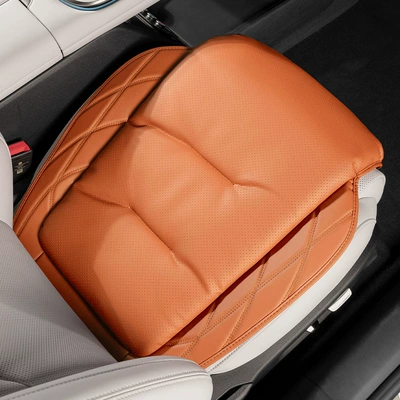 2025 Car Seat Cushion for the Seat cushion, seat cover - s-model-nappa-leather-emma-orange-front-row-leaflet