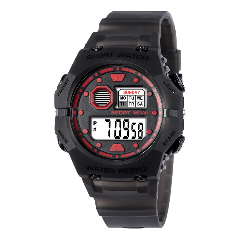 Reloj electrónico de sincronización de deportes al aire libre simple para hombres y mujeres de moda alarma luminosa multifuncional reloj electrónico fábrica al por mayor