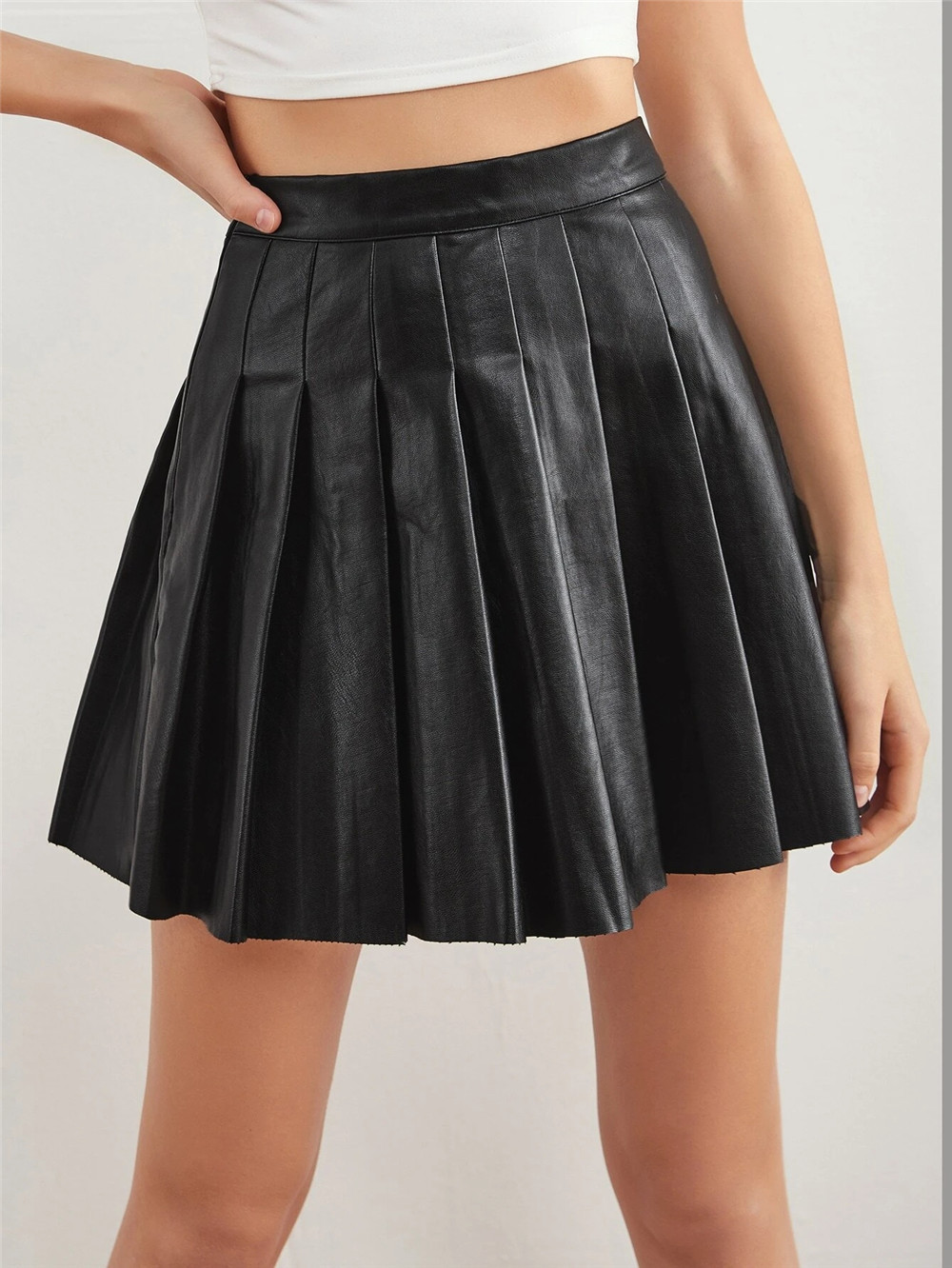 Pleated Short Sexy High Waist Skirt NSQY63664