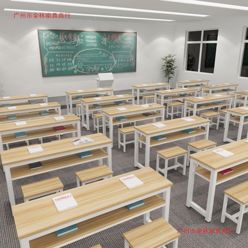 辅导班补习班培训桌学习桌中小学生课桌椅单人双人位教室课桌|undefined