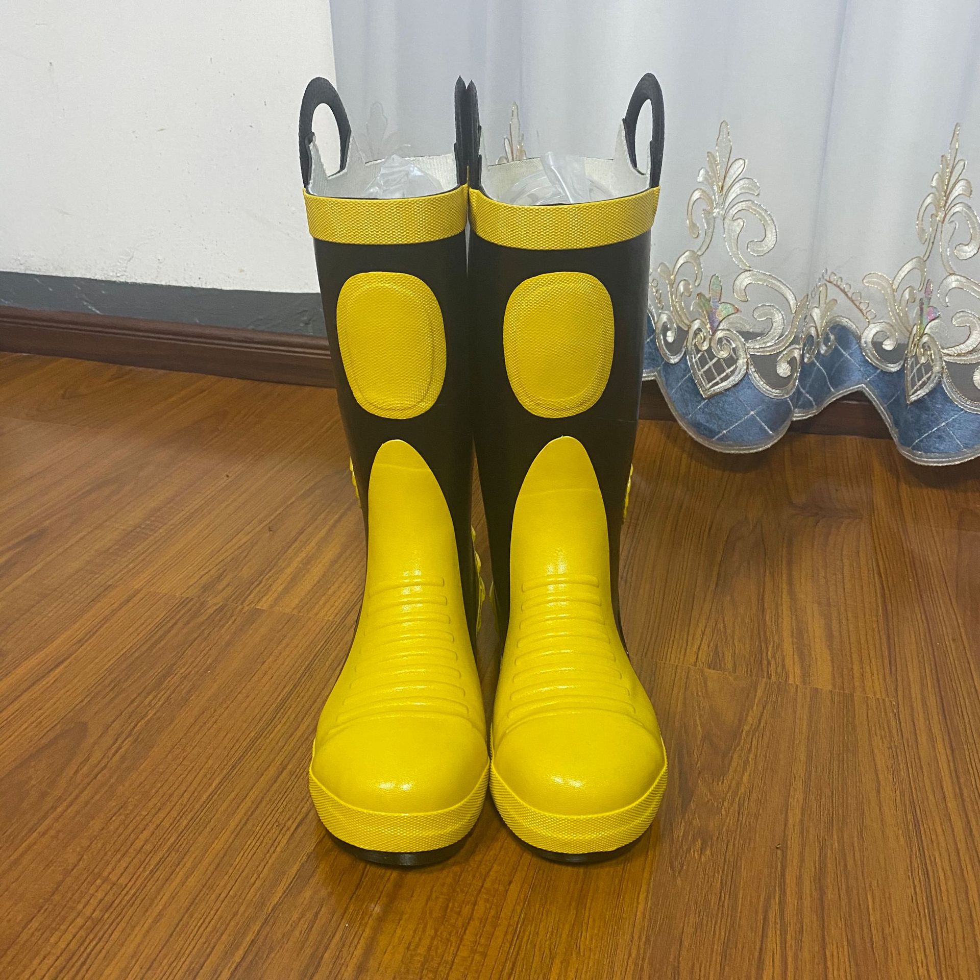 消防员灭火防护靴消防雨鞋救援防护靴阻燃雨靴胶靴钢头钢底消防靴