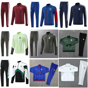 2526 High-End Long-Zip Jacket Football Shirt Arsenal Manchester United Dortmund Paris Football Uniform