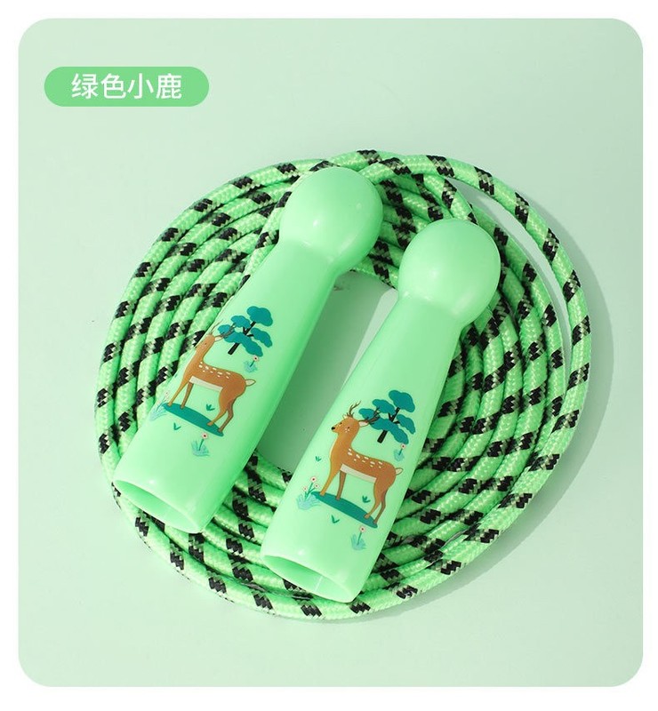 儿童可调节花样跳绳初学训练手持跳绳彩色不打结批发幼儿园绳子小|undefined