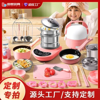 定制迷你小厨房真煮全套玩具儿童3岁可做饭套装厨具劳动课煮饭