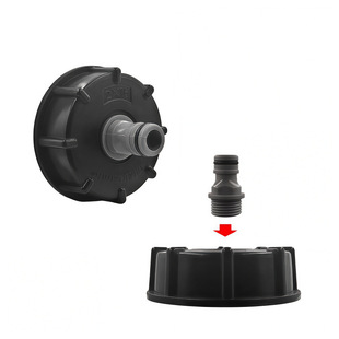 Cross-border S60 * 2 iBC ton barrel adapter cover joint with ABS 1/2 "nipple spout