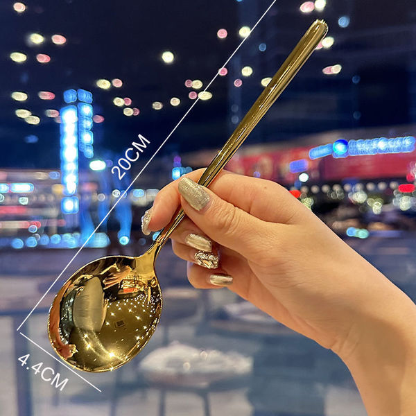 Creative golden spoon stainless steel for home use for living room
