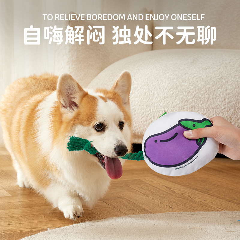 Serie de verduras creativas Tela para perros Juguetes de sonido