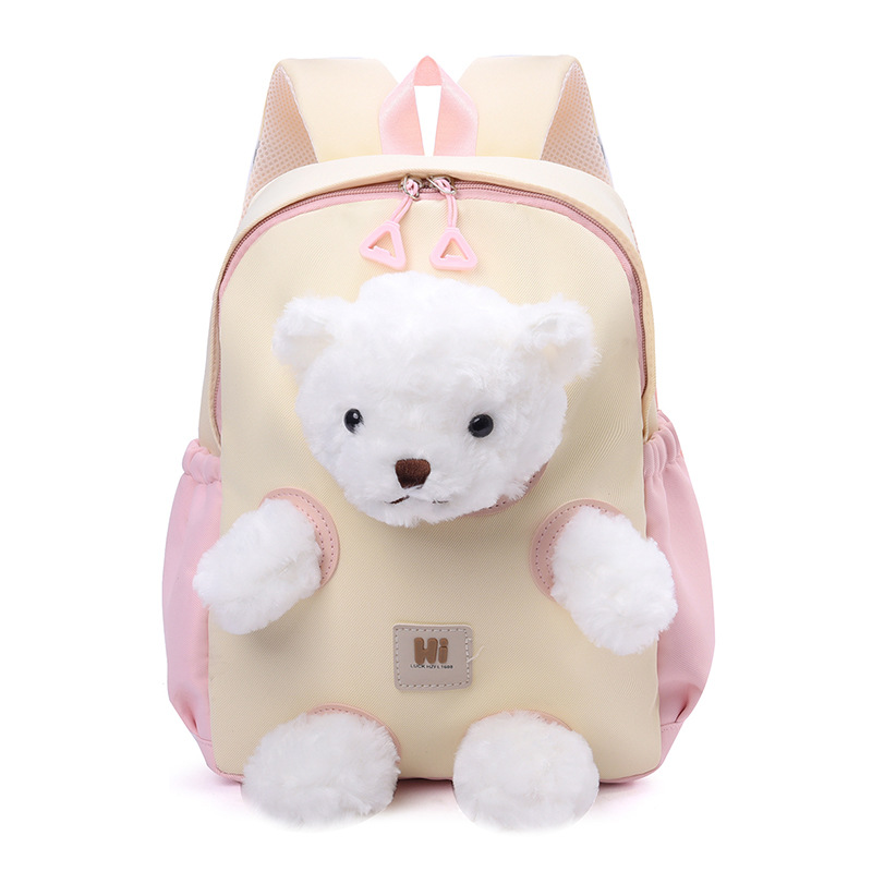 Bolsas de peluche para niños, lindas niñas, mochila pequeña otoño y invierno, nuevo tipo de dibujos animados, mochila infantil para niños
