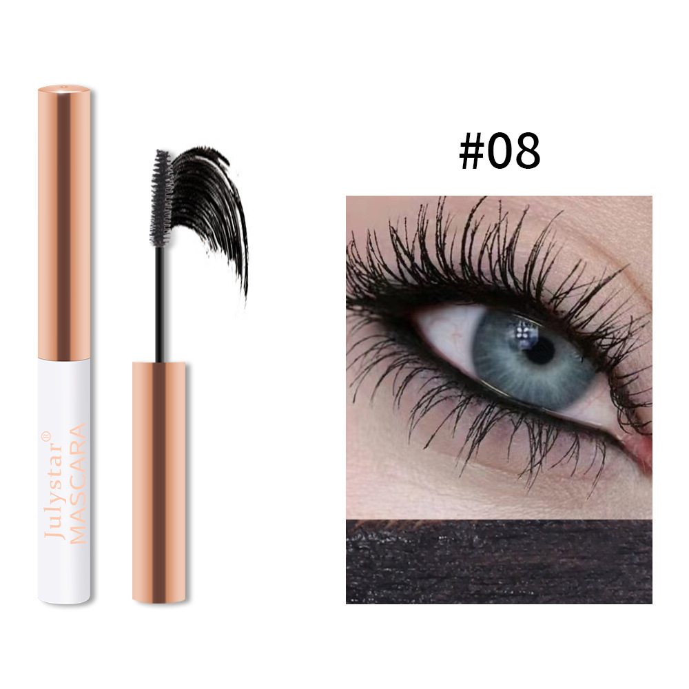 Bunte Mascara-Grundierung, wasserfest, schweißhemmend, nicht schwindlig, färbend, langes Locken, dickes weißes Augenschwarz_voghion.com