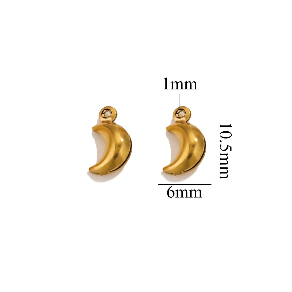 Conchas marinas transfronterizas de acero inoxidable chapado en oro 18K amor pequeño colgante pulsera joyería DIY colgante hecho a mano al por mayor