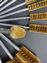 圆头带杆加密铜丝刷 电钻刷 除锈抛光打磨去毛刺圆毛刷管道清洁刷