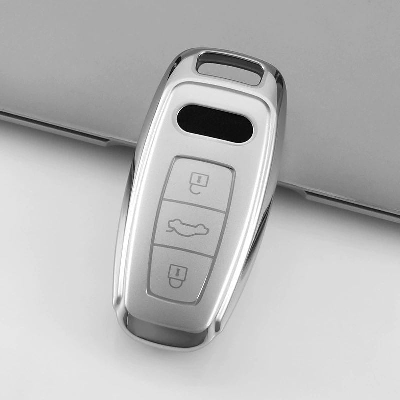 Подходит для 2024 Audi A6L Чехол для ключа 23/22 Новый A6 Flow Silver Защитный комплект для автомобильного ключа